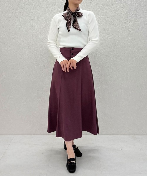 セール】2025秋冬新作 スカーフ付きリブニット（ニット/セーター