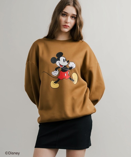 MICKEY MOUSE(ミッキーマウス)の「Disney ディズニー MICKEY MOUSE オーバーサイズ ミッキーマウスプリント裏起毛スウェットトレーナー(スウェット・レディース・グレー系2/グレー系3/グレー系4/オートミール/チャコール/ベージュ/グレー系/ベージュ系1/ネイビー系/ダークグリーン/グレー/グレー系1/ベージュ系/ダークグリーン系/ネイビー/キャメル・M/L/XL)」の16枚目の写真