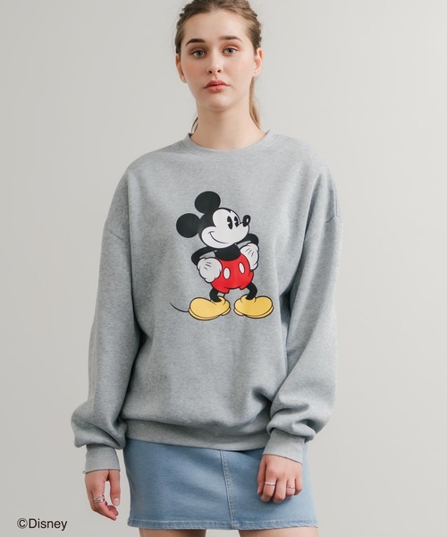 MICKEY MOUSE(ミッキーマウス)の「Disney ディズニー MICKEY MOUSE オーバーサイズ ミッキーマウスプリント裏起毛スウェットトレーナー(スウェット・レディース・グレー系2/グレー系3/グレー系4/オートミール/チャコール/ベージュ/グレー系/ベージュ系1/ネイビー系/ダークグリーン/グレー/グレー系1/ベージュ系/ダークグリーン系/ネイビー/キャメル・M/L/XL)」の19枚目の写真