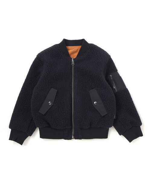 WASK（ワスク）の「MA1リバーシブルボアブルゾン(110~160cm)（MA-1・キッズ・オフホワイト/ブラック/ブルー・140cm/150cm/160cm/130cm）」の14枚目の写真