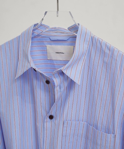 TODAYFUL(トゥデイフル)の「TODAYFUL Stripe Pocket Shirts ストライプポケットシャツ/12610424(シャツ/ブラウス・レディース・ブルー系その他/ベビーピンク・ONE SIZE)」の10枚目の写真