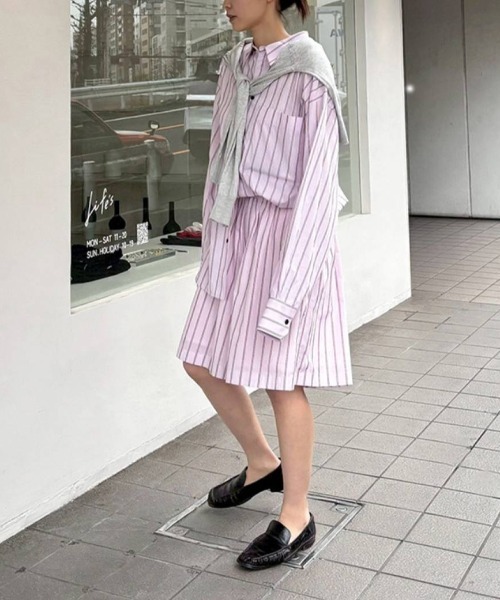 TODAYFUL(トゥデイフル)の「TODAYFUL Stripe Pocket Shirts ストライプポケットシャツ/12610424(シャツ/ブラウス・レディース・ブルー系その他/ベビーピンク・ONE SIZE)」の16枚目の写真