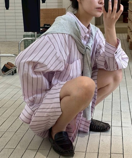 TODAYFUL(トゥデイフル)の「TODAYFUL Stripe Pocket Shirts ストライプポケットシャツ/12610424(シャツ/ブラウス・レディース・ブルー系その他/ベビーピンク・ONE SIZE)」の18枚目の写真