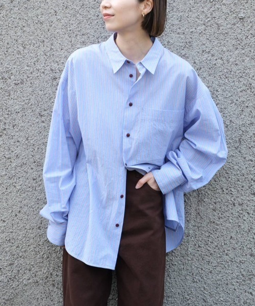 TODAYFUL(トゥデイフル)の「TODAYFUL Stripe Pocket Shirts ストライプポケットシャツ/12610424(シャツ/ブラウス・レディース・ブルー系その他/ベビーピンク・ONE SIZE)」の13枚目の写真