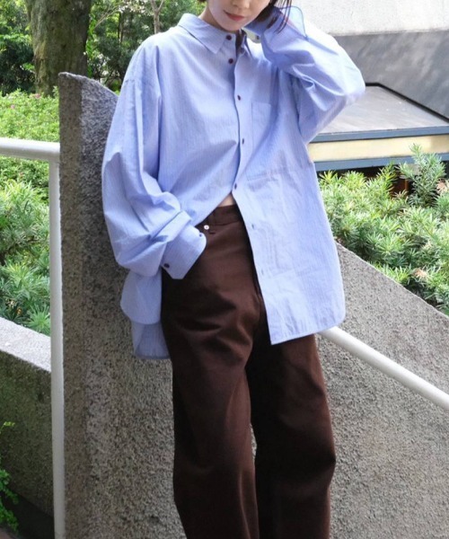 TODAYFUL(トゥデイフル)の「TODAYFUL Stripe Pocket Shirts ストライプポケットシャツ/12610424(シャツ/ブラウス・レディース・ブルー系その他/ベビーピンク・ONE SIZE)」の14枚目の写真