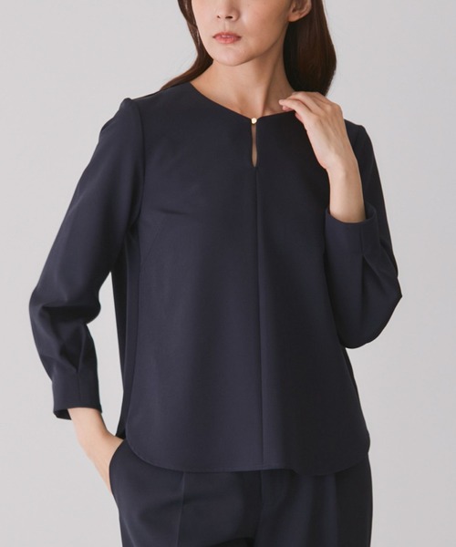 Jayro（ジャイロ）の「2WAYストレッチブラウス（シャツ/ブラウス・レディース・ネイビー/ブラック/グレー系その他・L/M/S）」の3枚目の写真