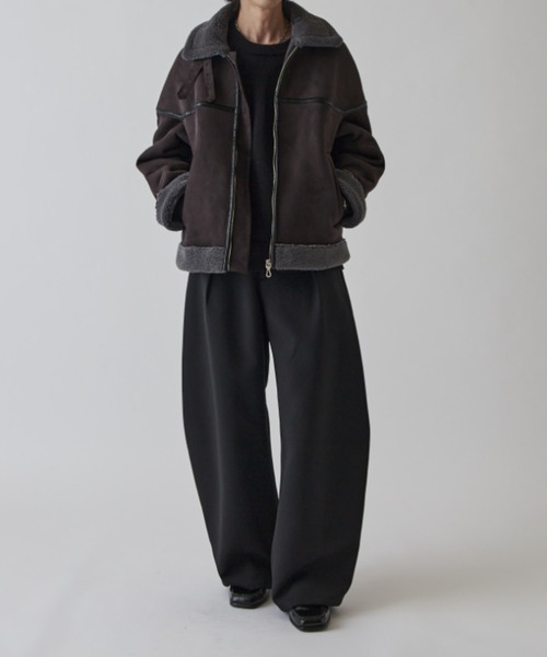 Lui's（ルイス）の「フェイクムートンブルゾン（ブルゾン・メンズ・ライトグレー/チャコールグレー・S/M）」の13枚目の写真