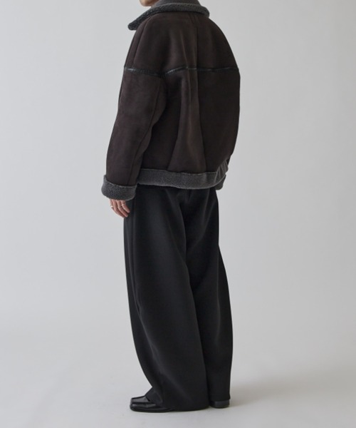 Lui's（ルイス）の「フェイクムートンブルゾン（ブルゾン・メンズ・ライトグレー/チャコールグレー・S/M）」の14枚目の写真