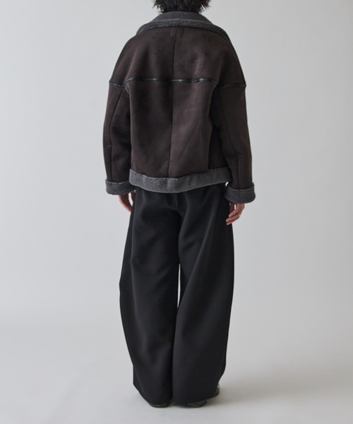 Lui's（ルイス）の「フェイクムートンブルゾン（ブルゾン・メンズ・ライトグレー/チャコールグレー・S/M）」の15枚目の写真