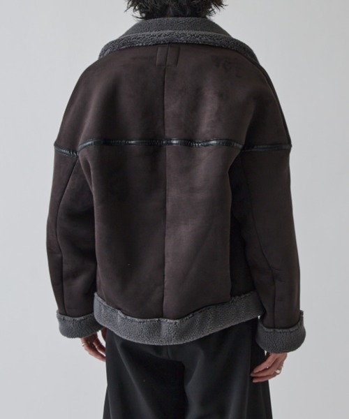 Lui's（ルイス）の「フェイクムートンブルゾン（ブルゾン・メンズ・ライトグレー/チャコールグレー・S/M）」の11枚目の写真