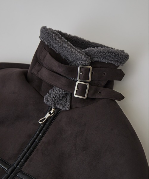 Lui's（ルイス）の「フェイクムートンブルゾン（ブルゾン・メンズ・ライトグレー/チャコールグレー・S/M）」の16枚目の写真