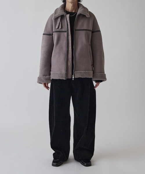Lui's（ルイス）の「フェイクムートンブルゾン（ブルゾン・メンズ・ライトグレー/チャコールグレー・S/M）」の21枚目の写真