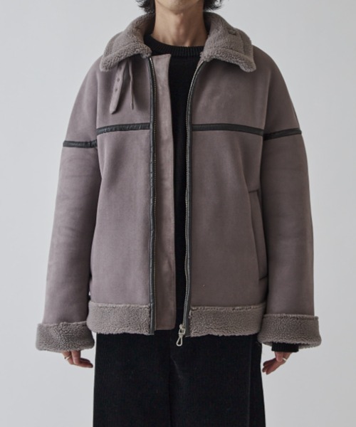 Lui's（ルイス）の「フェイクムートンブルゾン（ブルゾン・メンズ・ライトグレー/チャコールグレー・S/M）」の17枚目の写真