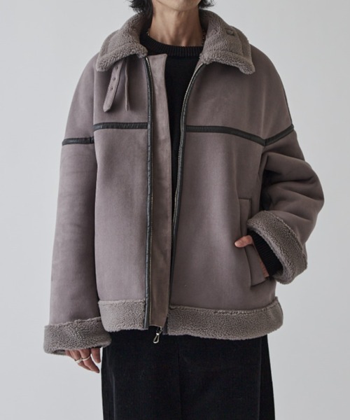 Lui's（ルイス）の「フェイクムートンブルゾン（ブルゾン・メンズ・ライトグレー/チャコールグレー・S/M）」の18枚目の写真