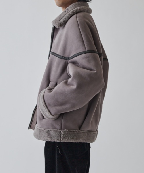 Lui's（ルイス）の「フェイクムートンブルゾン（ブルゾン・メンズ・ライトグレー/チャコールグレー・S/M）」の19枚目の写真