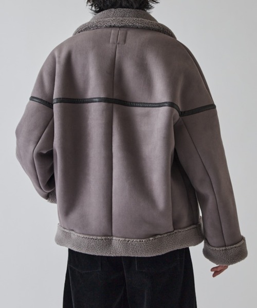 Lui's（ルイス）の「フェイクムートンブルゾン（ブルゾン・メンズ・ライトグレー/チャコールグレー・S/M）」の20枚目の写真
