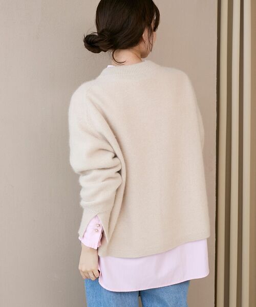 le.coeur blanc（ルクールブラン）の「モックネックチャイニーズラクーンプルオーバー（ニット/セーター・レディース・オフホワイト/グリーン/ピンク/グレー/ネイビー・38）」の15枚目の写真
