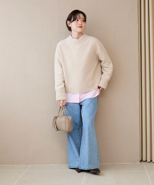 le.coeur blanc（ルクールブラン）の「モックネックチャイニーズラクーンプルオーバー（ニット/セーター・レディース・オフホワイト/グリーン/ピンク/グレー/ネイビー・38）」の18枚目の写真