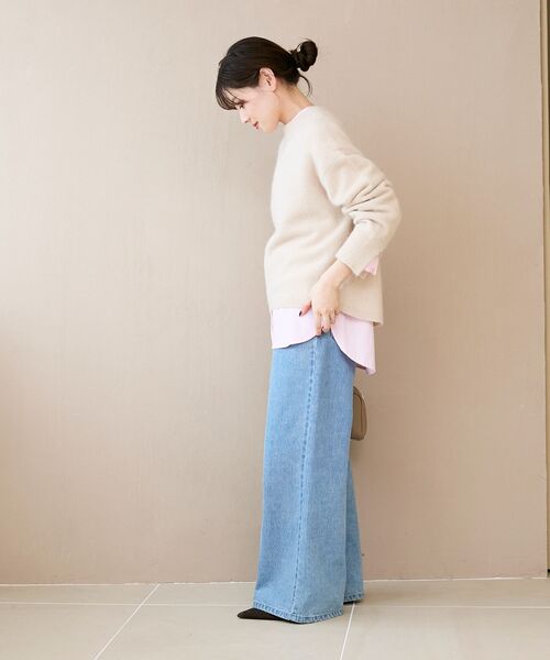 le.coeur blanc（ルクールブラン）の「モックネックチャイニーズラクーンプルオーバー（ニット/セーター・レディース・オフホワイト/グリーン/ピンク/グレー/ネイビー・38）」の20枚目の写真