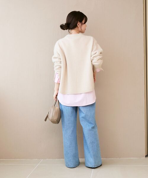 le.coeur blanc（ルクールブラン）の「モックネックチャイニーズラクーンプルオーバー（ニット/セーター・レディース・オフホワイト/グリーン/ピンク/グレー/ネイビー・38）」の21枚目の写真