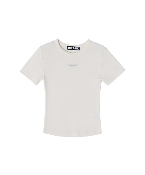 CRANK(クランク)の「クルーネックベーシックトップ_ホワイト(Tシャツ/カットソー・レディース・その他・FREE)」の2枚目の写真