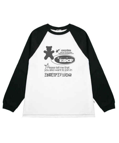 ESCAPEFROM（エスケープフロム）の「ベアレタリングプリントロングスリーブブラック（Tシャツ/カットソー・レディース・その他・MEDIUM/LARGE/SMALL）」の2枚目の写真