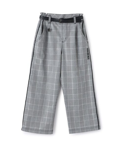 セール】【あったか】ベルトつきチェックワイドパンツ（その他パンツ