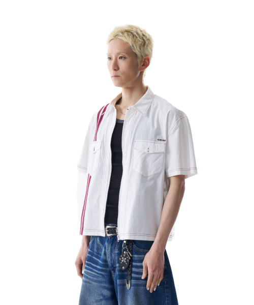 AAKAM（アーカム）の「2-Lined Zip-Up Half Shirts (White)（シャツ/ブラウス・レディース・その他・1/2）」の11枚目の写真