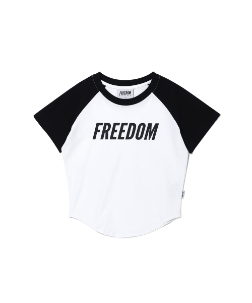 FREEDOM(フリーダム)の「ウィメンズロゴラグランTシャツ(ブラック)(Tシャツ/カットソー・レディース・その他・MEDIUM/SMALL)」の2枚目の写真