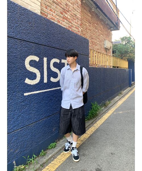 PARTIMENTO(パルティメント)の「Hair Line Stripe Shirts Sky(シャツ/ブラウス・メンズ・その他・MEDIUM/LARGE)」の5枚目の写真
