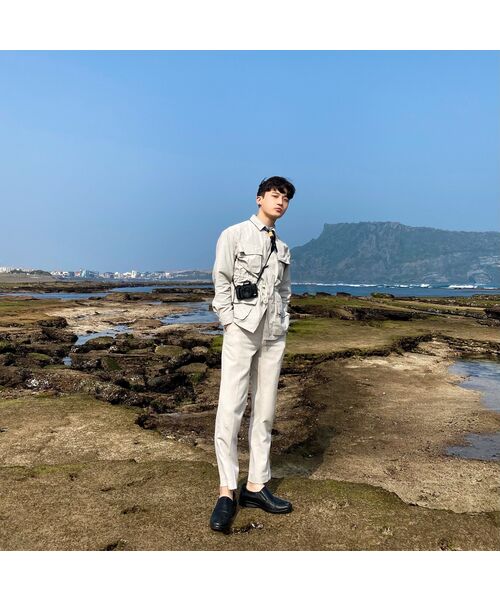 PARTIMENTO(パルティメント)の「Hair Line Stripe Shirts Sky(シャツ/ブラウス・メンズ・その他・MEDIUM/LARGE)」の8枚目の写真