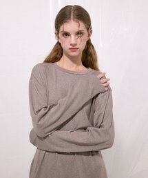 SALT AND CHOCOLATE（ソルトアンドチョコレート）の「Tensile Wool Long Sleeve T-shirt Jean Beige 4W2231302（Tシャツ/カットソー）」