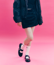 YOUHEE（ユヒ）の「FUR MINI SKIRT BLACK（スカート）」