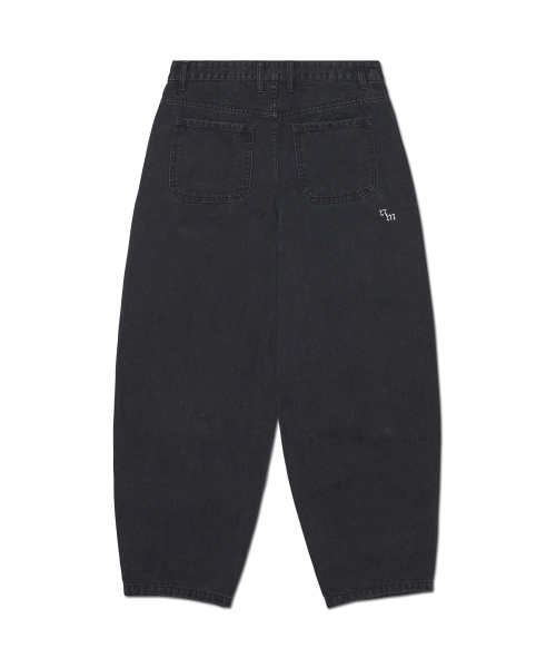 NOMANUAL(NOMANUAL)の「WAVE CURVED DENIM PANTS - BLACK(デニムパンツ・レディース・その他・SMALL/MEDIUM/LARGE/X-LARGE)」の2枚目の写真
