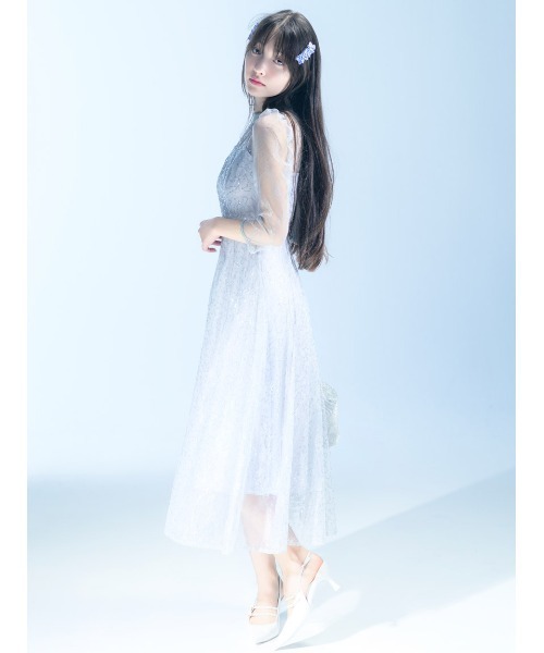 スパークルレースドレス（ドレス）｜SNIDEL（スナイデル）の