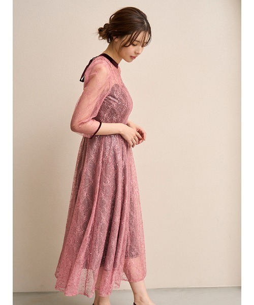 スパークルレースドレス（ドレス）｜SNIDEL（スナイデル）の