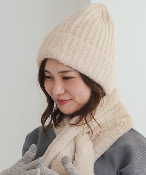 セール】ローゲージボンネット型ニット帽（ニットキャップ/ビーニー