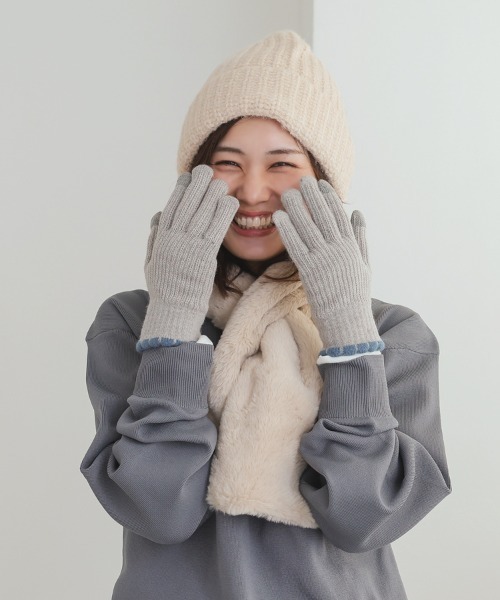 DONOBAN（ドノバン）の「ローゲージボンネット型ニット帽（ニットキャップ/ビーニー・レディース・ナチュラル/チャコール・ONE）」の7枚目の写真