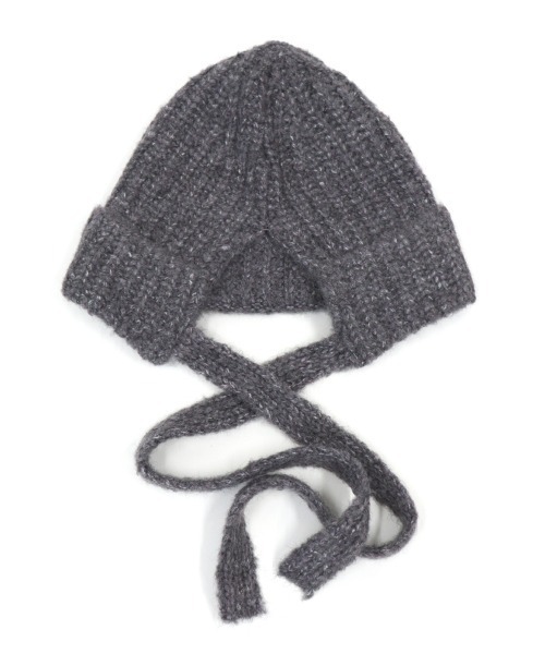 DONOBAN（ドノバン）の「ローゲージボンネット型ニット帽（ニットキャップ/ビーニー・レディース・ナチュラル/チャコール・ONE）」の14枚目の写真