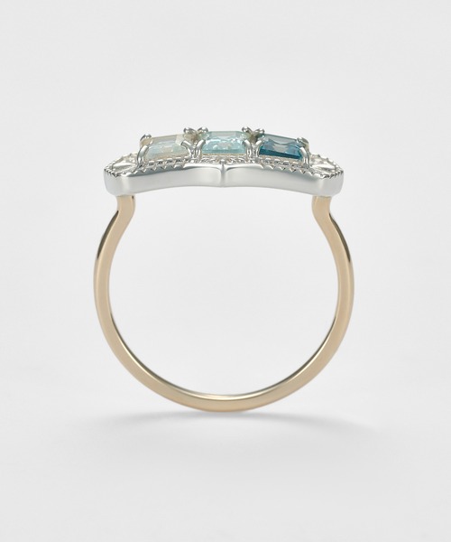 agete（アガット）の「K10／シルバーマルチストーンリング（リング・レディース・マルチ・#13）」の4枚目の写真