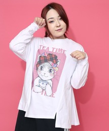 ScoLar（スカラー）の「153730：ティータイムターバンネコちゃんプルオーバー（Tシャツ/カットソー）」