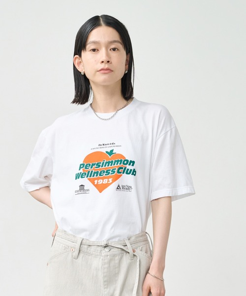 kha:ki（カーキ）の「「KHA:KI / カーキ」BOX TEE -P.W.C.-（Tシャツ/カットソー・レディース・オフホワイト/ブラウン/ホワイト・1）」の2枚目の写真