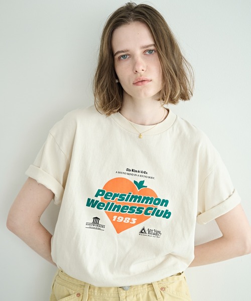 kha:ki（カーキ）の「「KHA:KI / カーキ」BOX TEE -P.W.C.-（Tシャツ/カットソー・レディース・オフホワイト/ブラウン/ホワイト・1）」の3枚目の写真