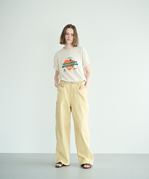 kha:ki（カーキ）の「「KHA:KI / カーキ」BOX TEE -P.W.C.-（Tシャツ/カットソー・レディース・オフホワイト/ブラウン/ホワイト・1）」の4枚目の写真