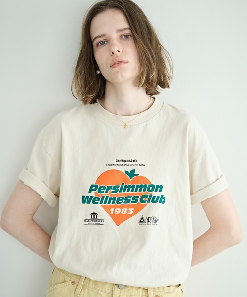 kha:ki（カーキ）の「「KHA:KI / カーキ」BOX TEE -P.W.C.-（Tシャツ/カットソー・レディース・オフホワイト/ブラウン/ホワイト・1）」の5枚目の写真