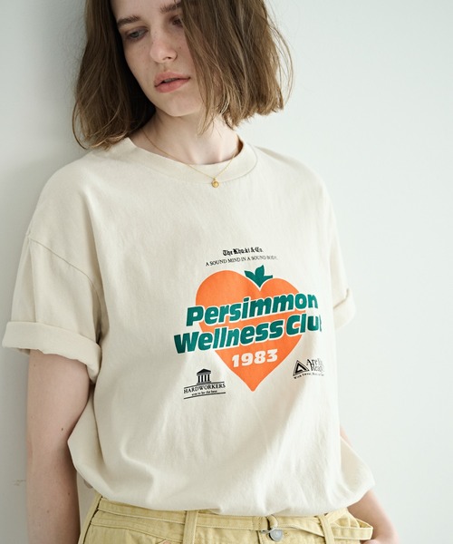 kha:ki（カーキ）の「「KHA:KI / カーキ」BOX TEE -P.W.C.-（Tシャツ/カットソー・レディース・オフホワイト/ブラウン/ホワイト・1）」の7枚目の写真