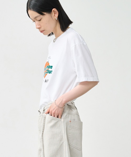 kha:ki（カーキ）の「「KHA:KI / カーキ」BOX TEE -P.W.C.-（Tシャツ/カットソー・レディース・オフホワイト/ブラウン/ホワイト・1）」の15枚目の写真