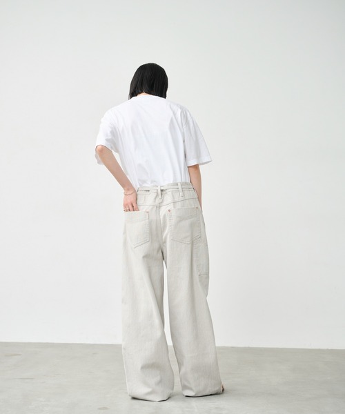 kha:ki（カーキ）の「「KHA:KI / カーキ」BOX TEE -P.W.C.-（Tシャツ/カットソー・レディース・オフホワイト/ブラウン/ホワイト・1）」の16枚目の写真