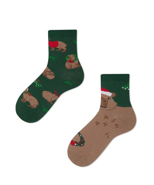 MANY MORNINGS(メニーモーニングス)の「KIDS SOX-SEASONAL SERIES(ソックス/靴下・キッズ・グリーン系その他/グリーン系その他2/グリーン系その他3/ブルー系その他/ネイビー系1/グリーン系その他4/ネイビー系/ネイビー系2/ブルー系その他2/イエロー系その他/その他・S/M)」の4枚目の写真