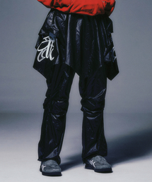 DRAPE LAYERED SKIRTPANTS BLACK